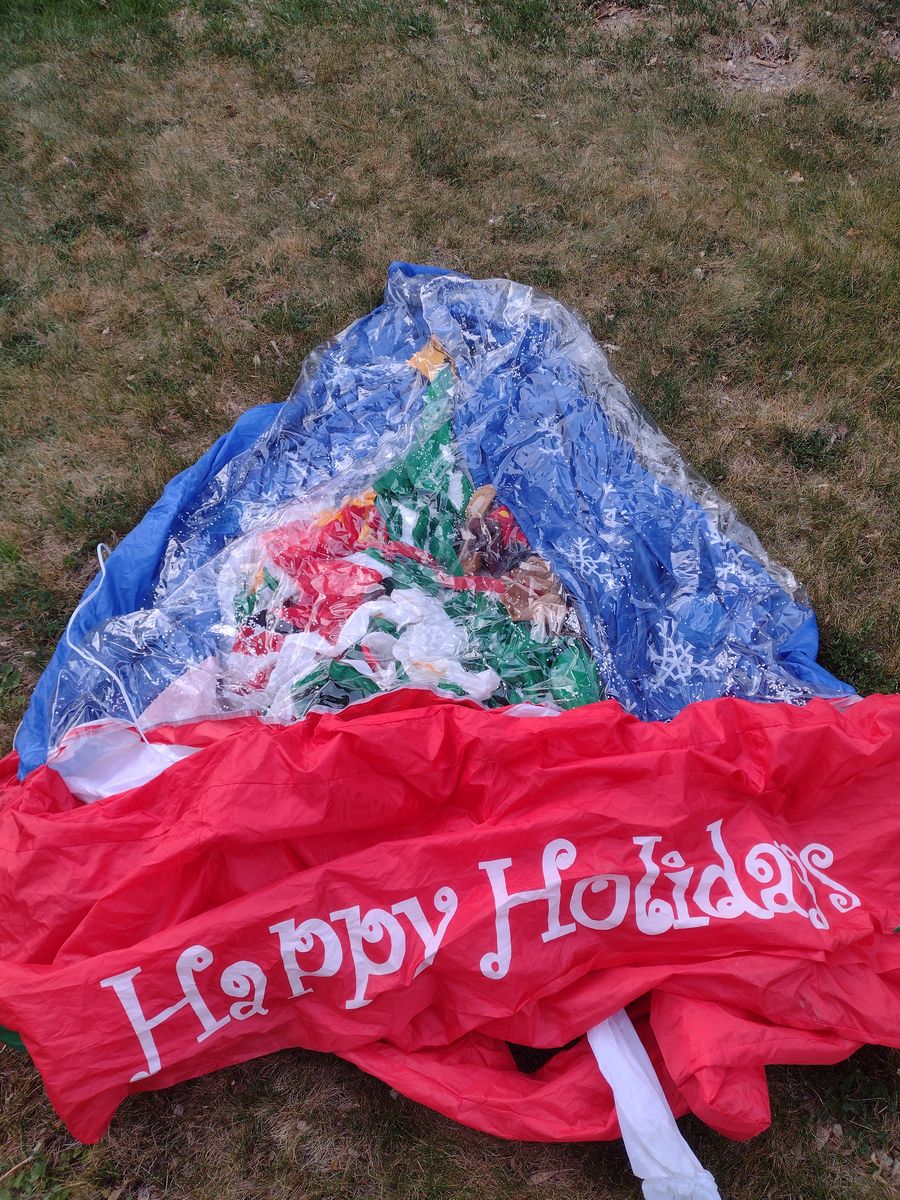 Free Inflatable Christmas Snow Globe Law Decoration - Needs Motor