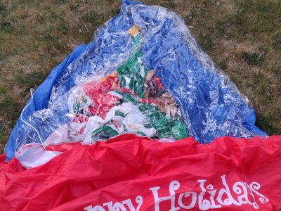 Free Inflatable Christmas Snow Globe Law Decoration - Needs Motor