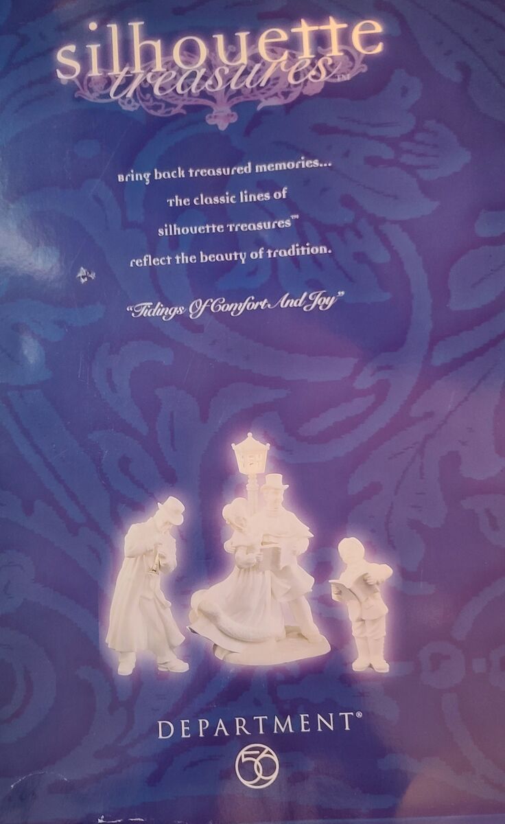 Dept 56 Silhouette Treasures Tidings of Comfort and Joy Lighted Box