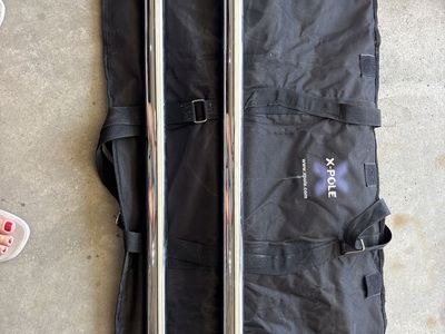 X-Pole Dance Pole Set with Carrying Bag Chrome