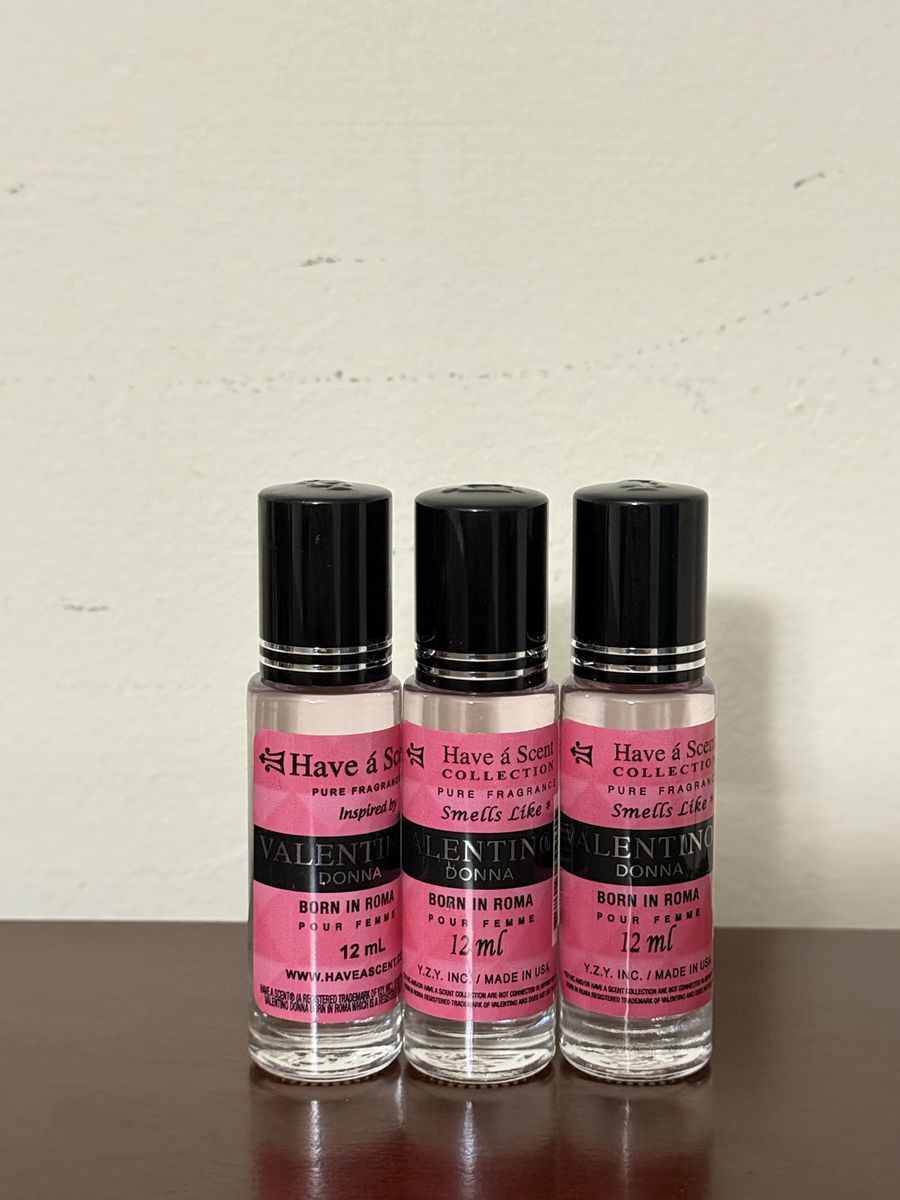 SET OF 3Have a Scent Collection Valentino Donna Born in Roma 12ml Fragrance Oil Set