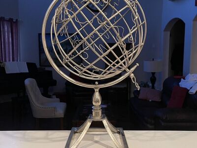 Metal World Globe Decoration