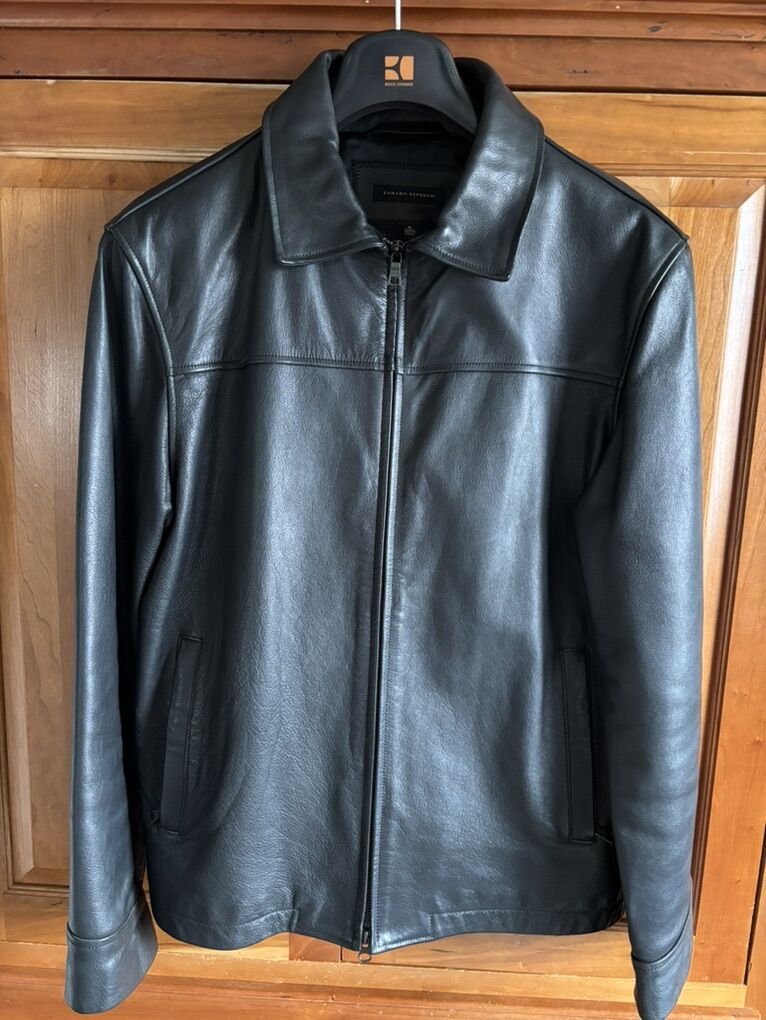 Banana Republic black leather jacket Mens Medium