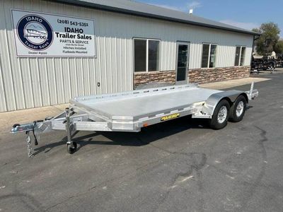 2027 Aluma 7816TA-EL-R-RTD 77.5' x 15' 11' Tandem Aluminum Car Trailer 7K
