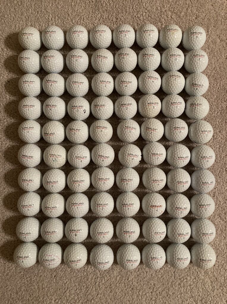 80 Kirkland Golf Balls EXC-NM $44