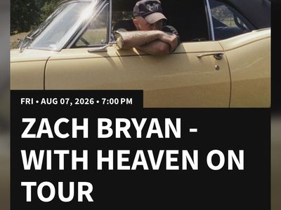 Zach Bryan - With Heaven On Tour Floor GA Tickets - Rice-Eccles Stadium SLC Aug 7, 2026