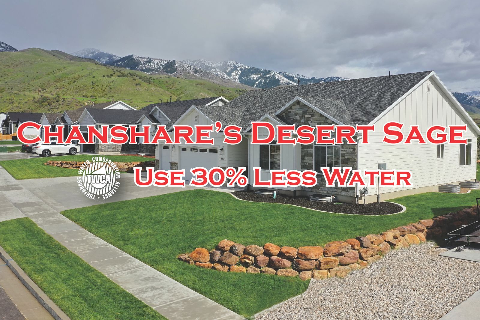 USE 30% LESS WATER ON YOUR BLUEGRASS LAWN