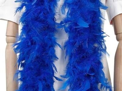 New in Packages Black or Royal Blue Fluffy Feathers Boa