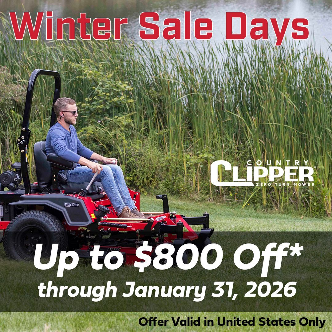 COUNTRY CLIPPER ZERO-TURN MOWERS Winter Sales Days