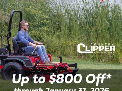 COUNTRY CLIPPER ZERO-TURN MOWERS Winter Sales Days