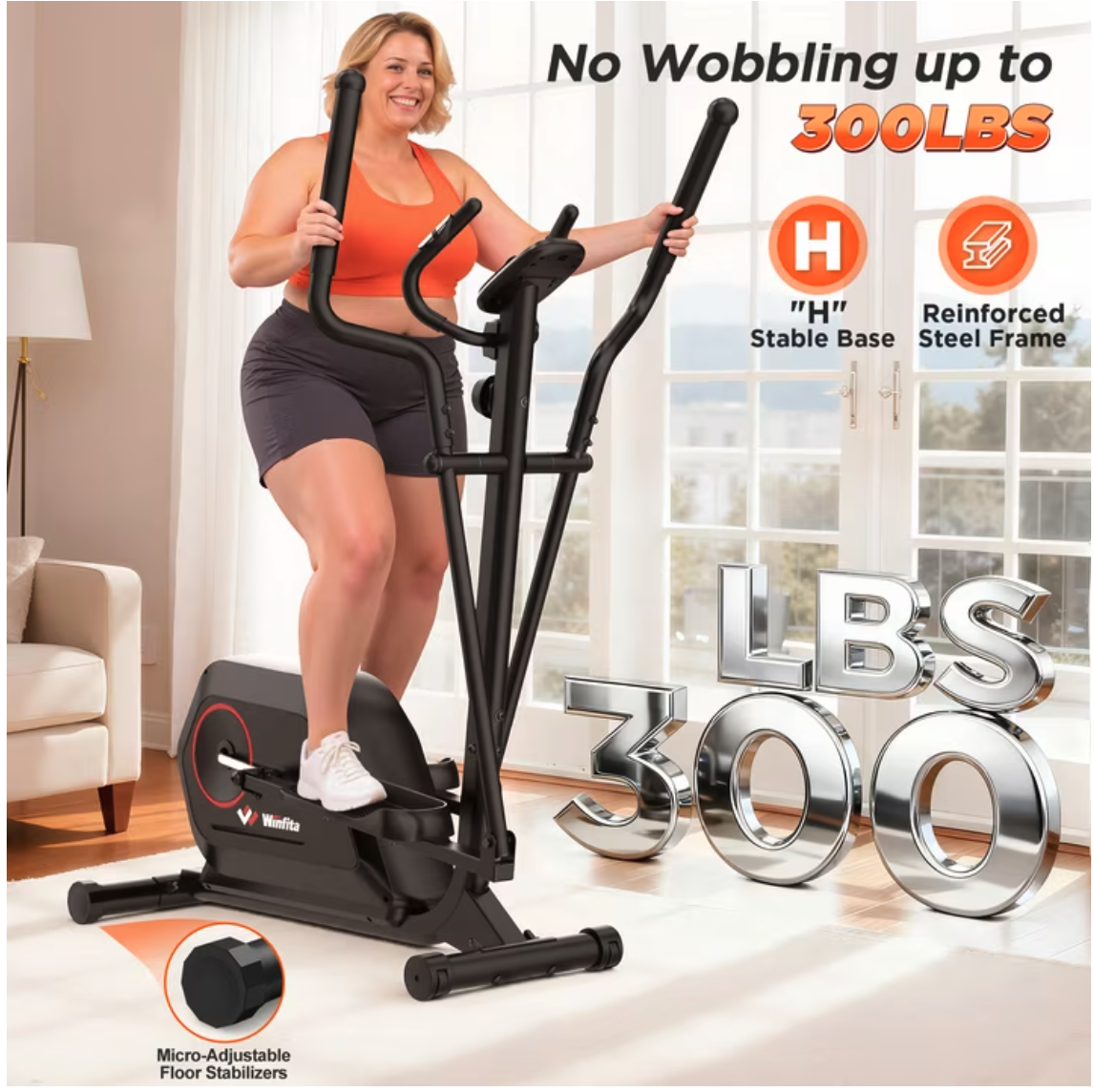 New Magnetic Elliptical Exercise Machine, Elliptical Trainer Fitness