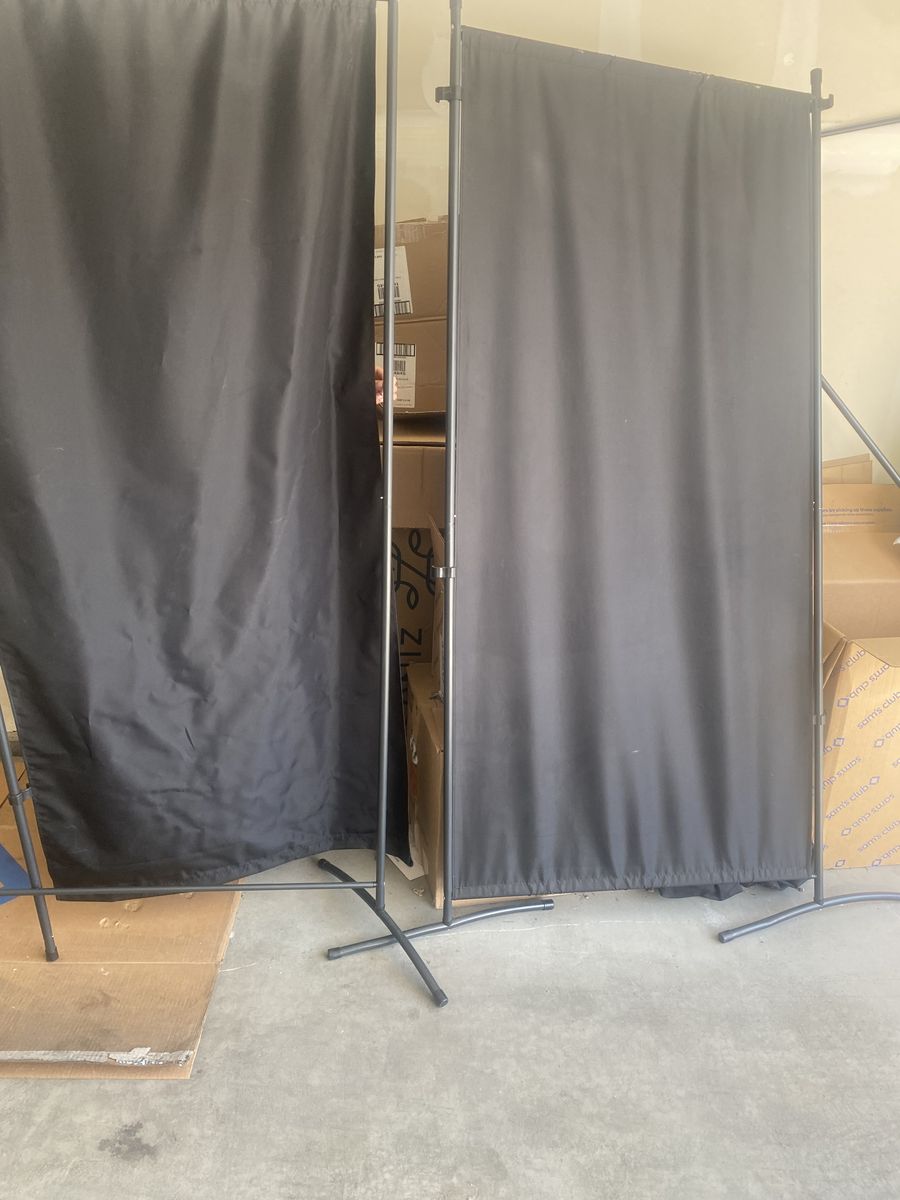 5 panels room dividers black