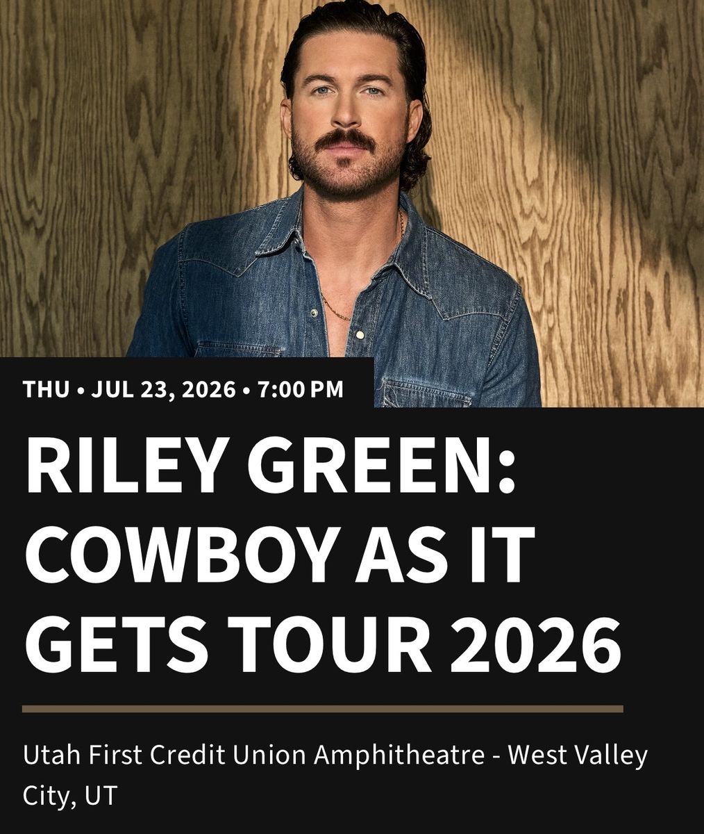 2 Riley Green: Cowboy As It Gets Tour 2026 Tickets - July 23, 2026, West Valley City, UT