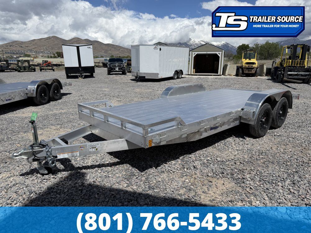 7x18 Alcom Open Car Hauler Aluminum Trailer - 7K GVWR -