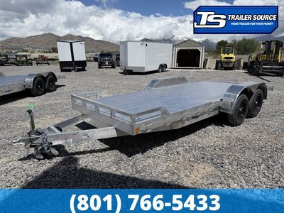 7x18 Alcom Open Car Hauler Aluminum Trailer - 7K GVWR -
