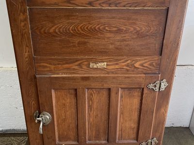 Antique Alaska Ice Box Refrigerator - Original Hardware & Ice Tongs