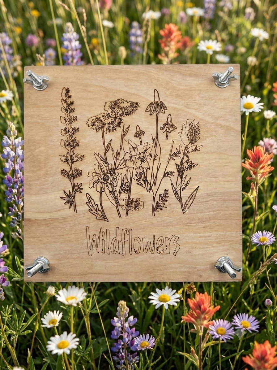 Wildflowers Wood Pressing Kit - Flower Press Art & Craft