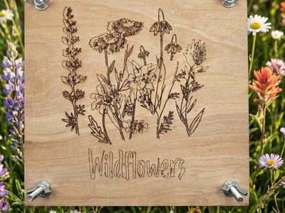 Wildflowers Wood Pressing Kit - Flower Press Art & Craft