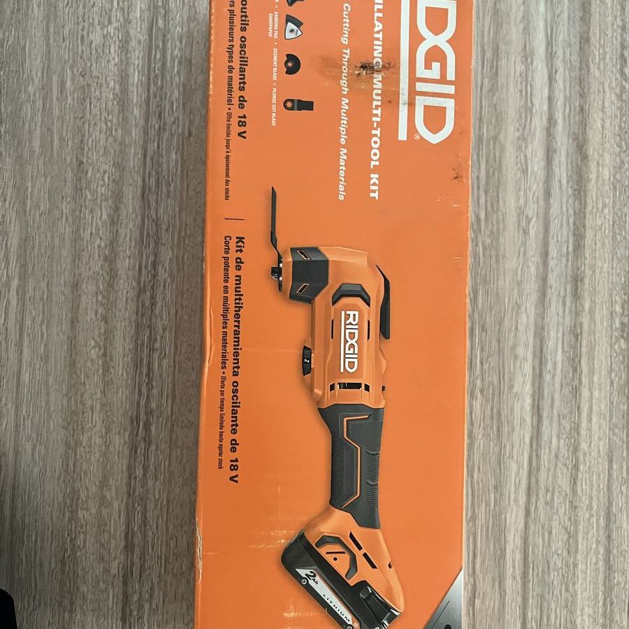 RIDGID 18V Cordless Oscillating Multi-Tool Kit with 2.0Ah Battery and Charger