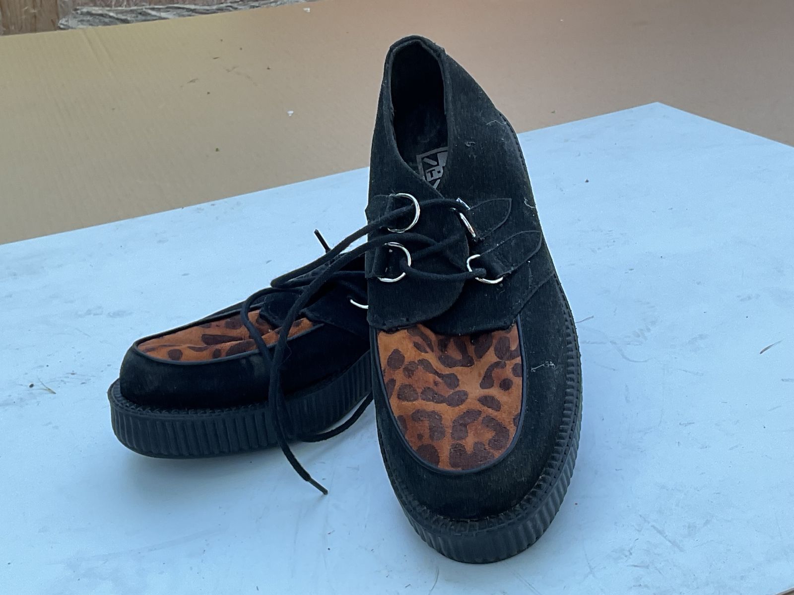 Cheeta print hipster shoes-Creepers