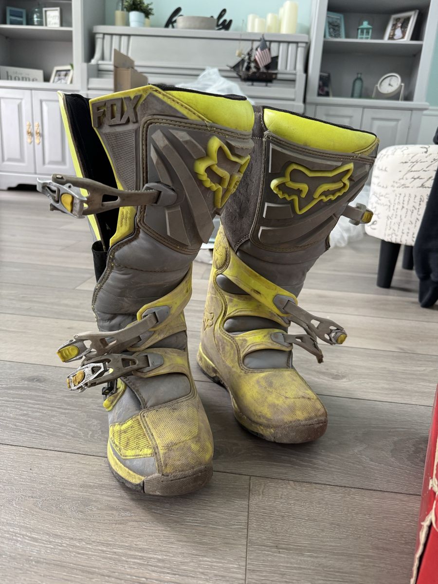 Fox racing hi-vis boots mens size 9 comp s