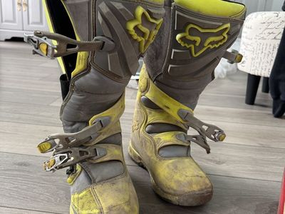 Fox racing hi-vis boots mens size 9 comp s