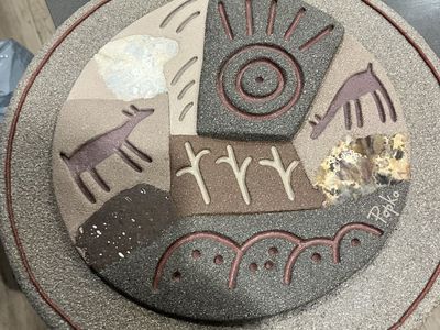 Signed 18 Popko Stone & Sand Art