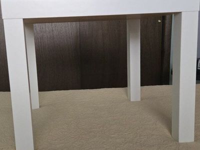 White Square Side Table - Compact & Versatile End Table