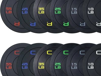 CAP 2-inch Olympic Bumper Plate Weight Set 370LBS