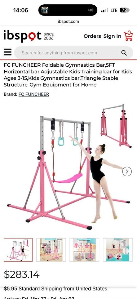 Gymnastics bar and rings