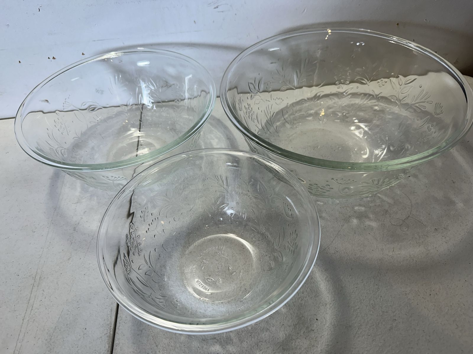 Princess House Fantasia Glass Mixing Serving Bowls