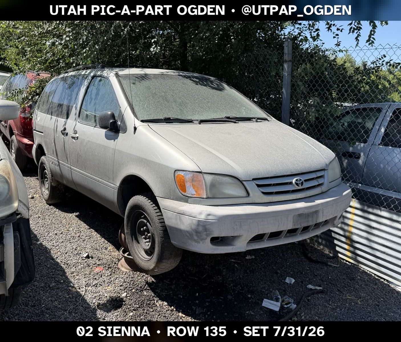 New Arrival - 2002 Toyota Sienna Parts - UTPAP Ogden
