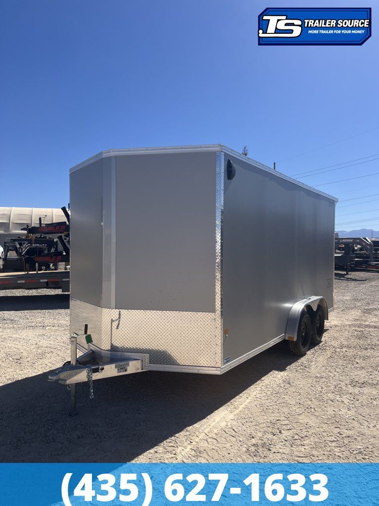 7.5x14 Alcom EZ Hauler XLT Aluminum Enclosed Cargo Trailer - 7'0" Interior - 3.5K GVWR - .080 PolyCor, Translucent Roof