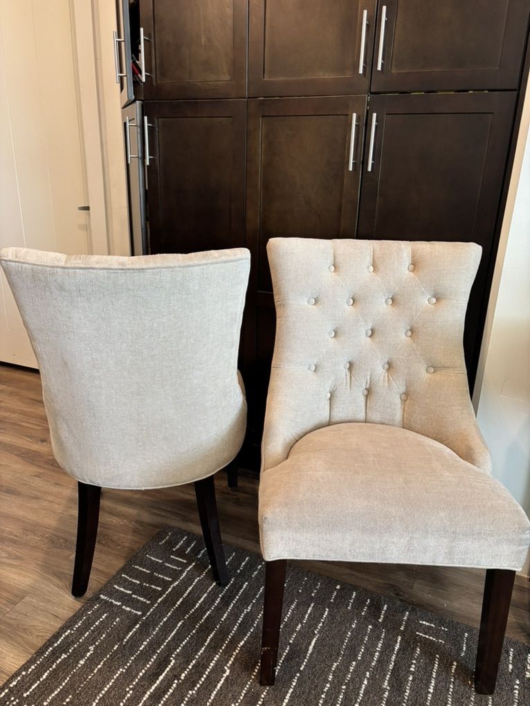 Pottery Barn Hayes Tufted Dining Chairs