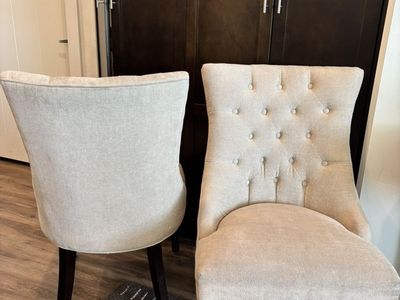 Pottery Barn Hayes Tufted Dining Chairs