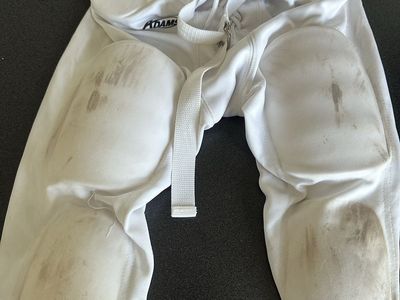 Adams Youth Medium Integrated Football Pants with Built-In Padding White