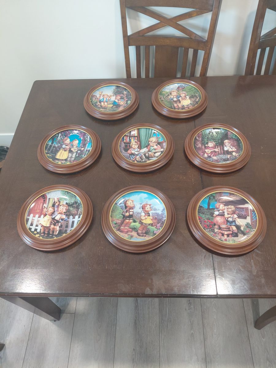 Set of 8 Framed Hummel Plates