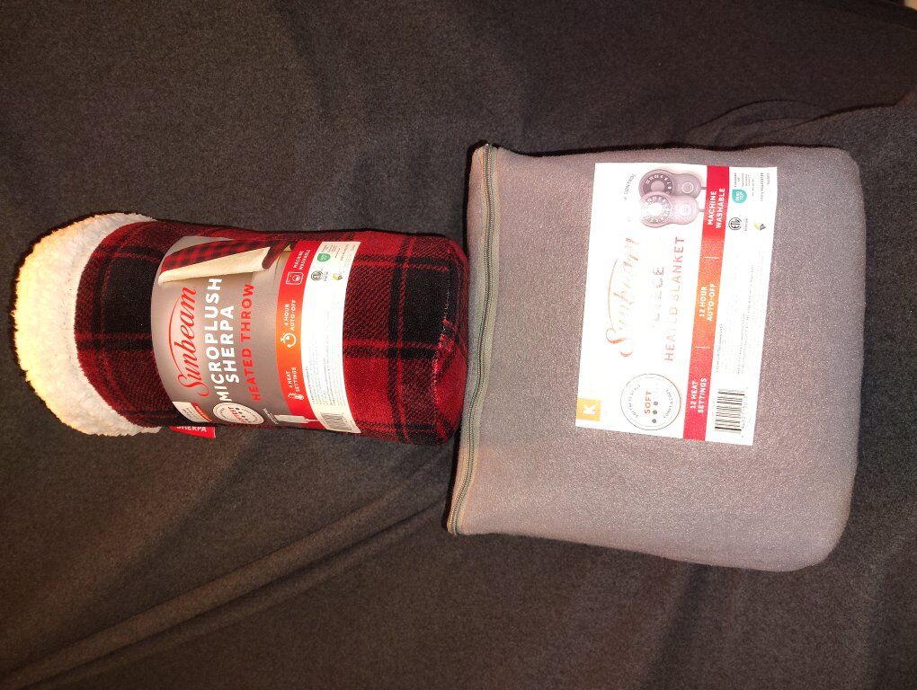 Lot of 2 Sunbeam Heated Blanket