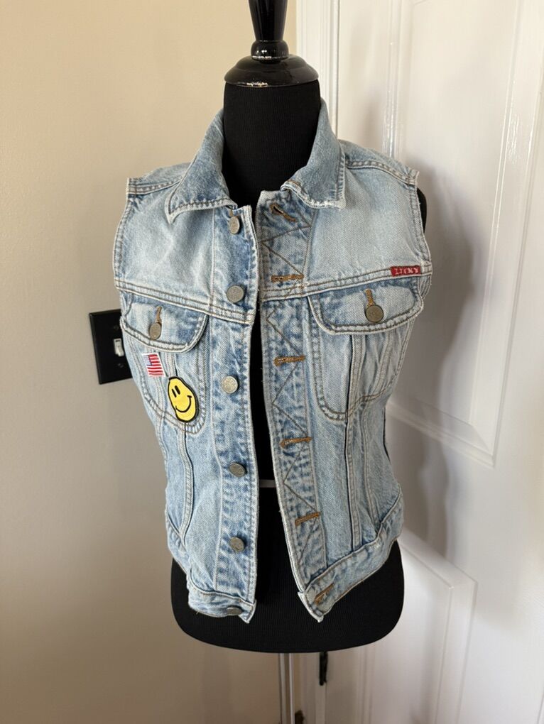 Vintage Lucky brand western wear denim vest M