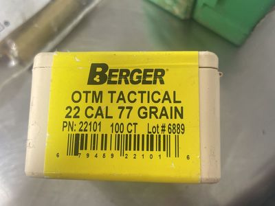 Berger .224 77gr