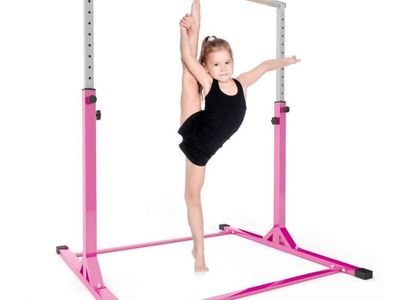 Adjustable Gymnastics Kip Bar - Pink Training Bar for Kids