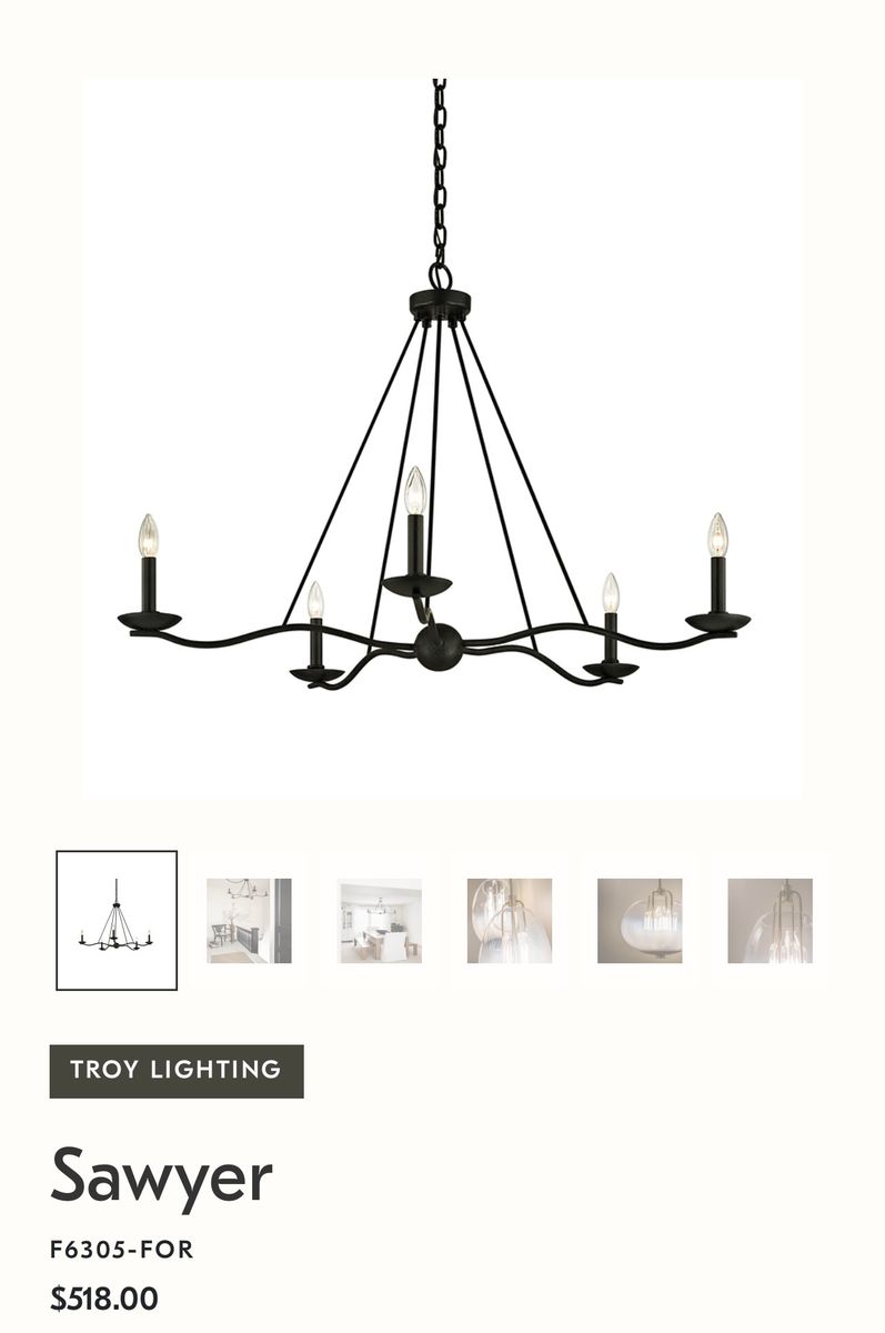 Studio McGee Sawyer 5-Light Black Modern Farmhouse Chandelier