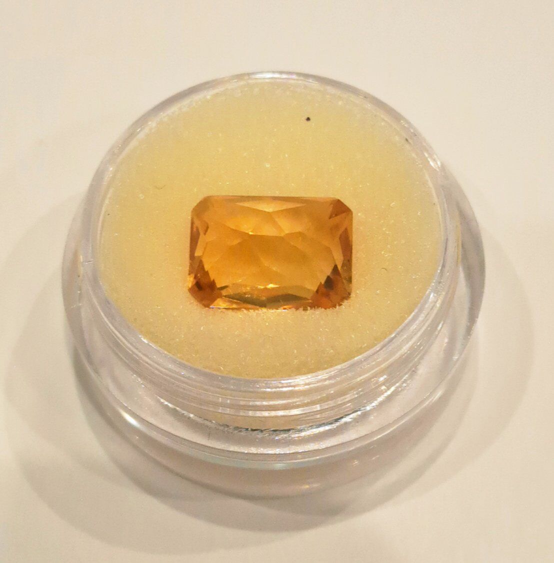 Emerald Cut Citrine Gem Stone 4.4 Carats