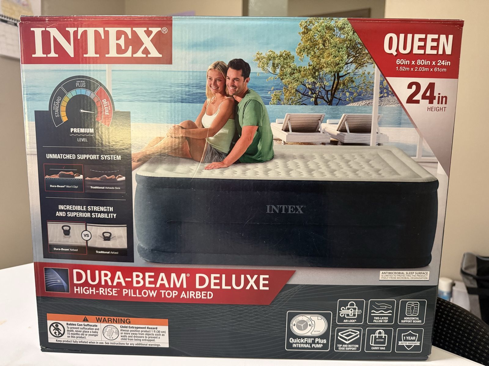 Intex/Ozark Trails 24” Self Inflatable Queen