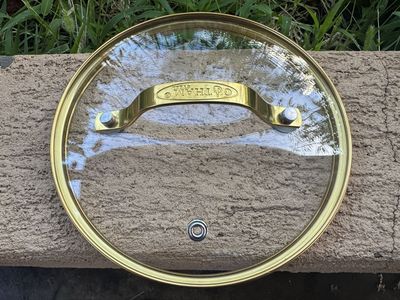 New Gotham Steel Replacement Glass Pot Lid with Gold Handle 8”