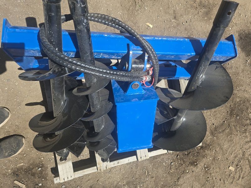 New Skid Steer Auger with 3 Bits