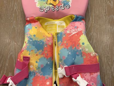 Speedo Infant Life Vest US Coast Guard Approved Under 30 lbs Multicolored