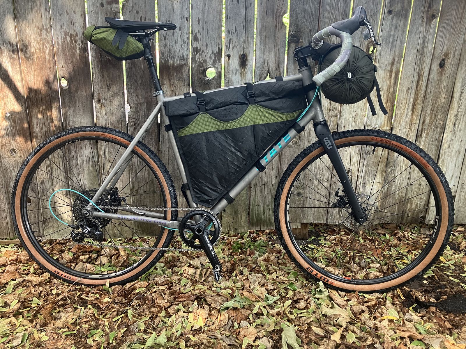 Titanium State All-Road Gravel/Bikepacking (XL) - Zipp Carbon Wheels + Custom Bags