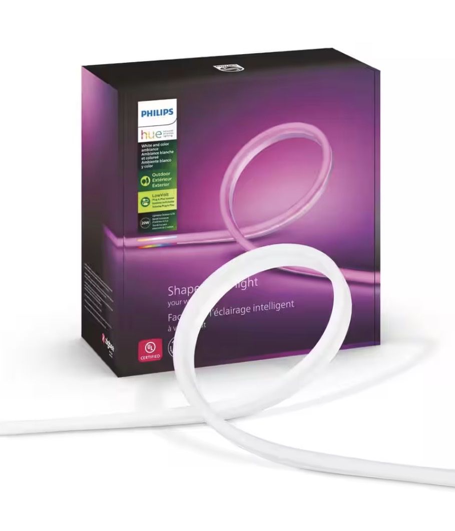 Philips Hue Outdoor Lightstrip 6.6ft Smart LED RGB Wi-Fi White & Color Ambiance Light
