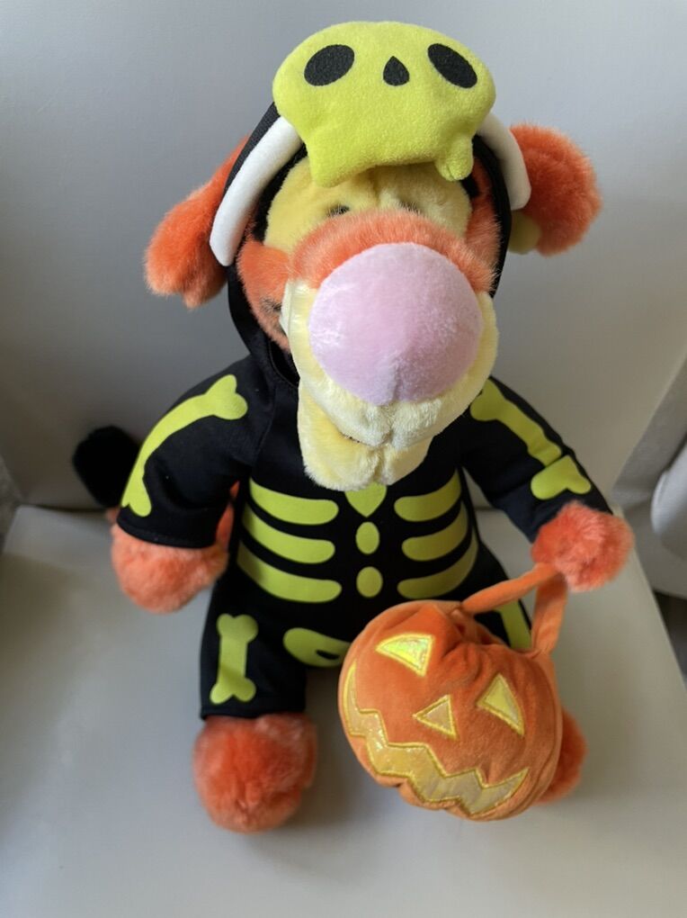 Disney Store 12 Inch Tigger Halloween Skeleton